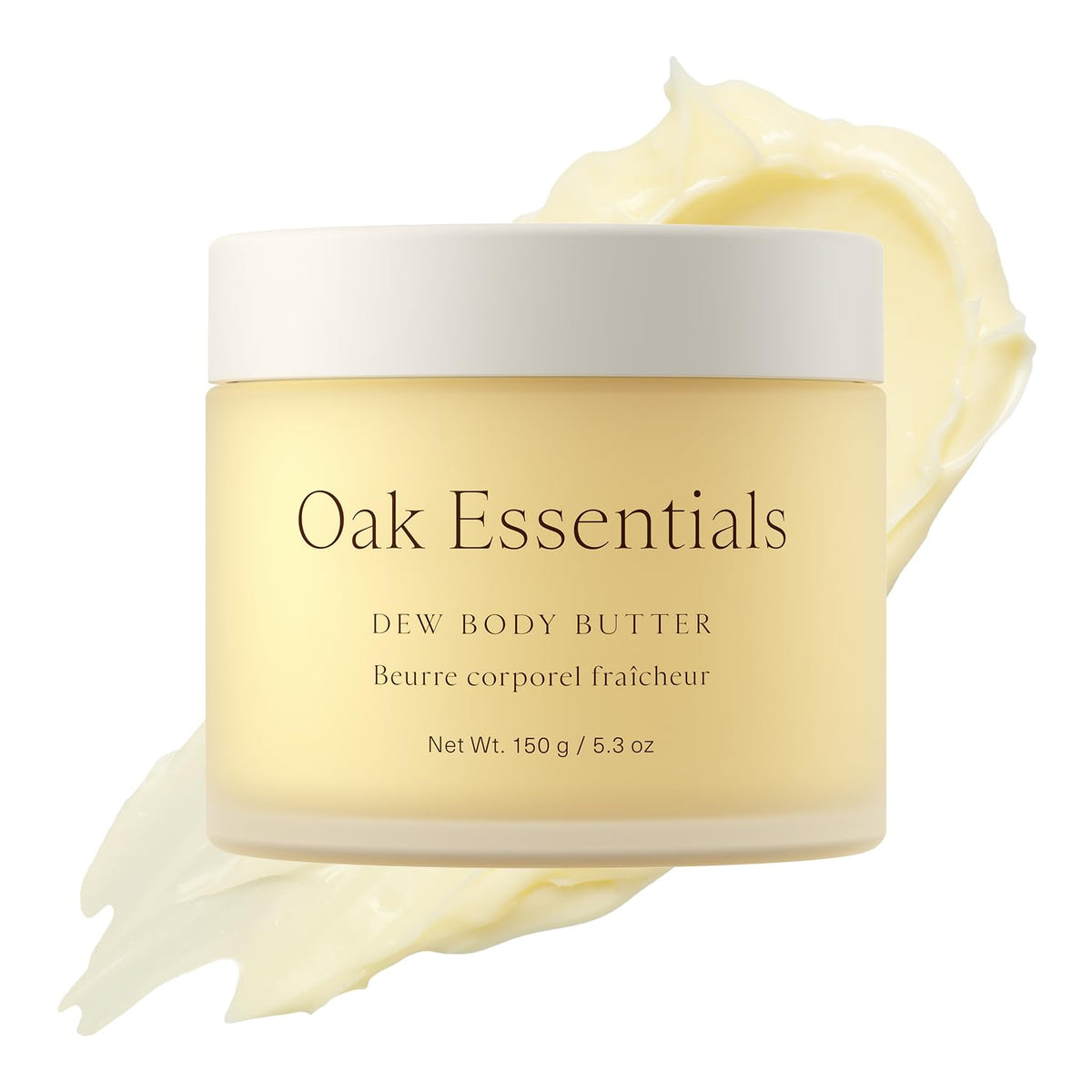 Oak Essentials Dew Body Butter, Whipped Shea Butter with Olive Tree Stem Cells and Sea Algae, Hydrating Body Moisturizer for Dry Skin, Crepiness, Firming, 5.3 Oz