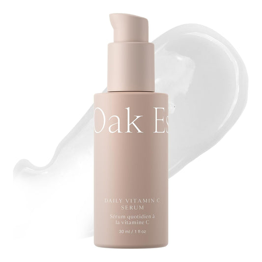 Oak Essentials Daily Vitamin C Serum | Face Serum for Even Skin Tone with Stable Vitamin C, Squalane & Plankton Extract, 1 Oz