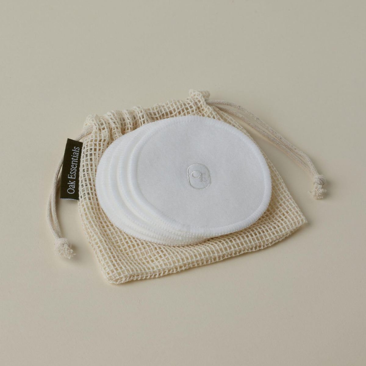 Oak Essentials Reusable Cotton Rounds | Sustainable Skincare Pads for Cleansing & Makeup Removal | Washable & Eco-Friendly, Set of 5