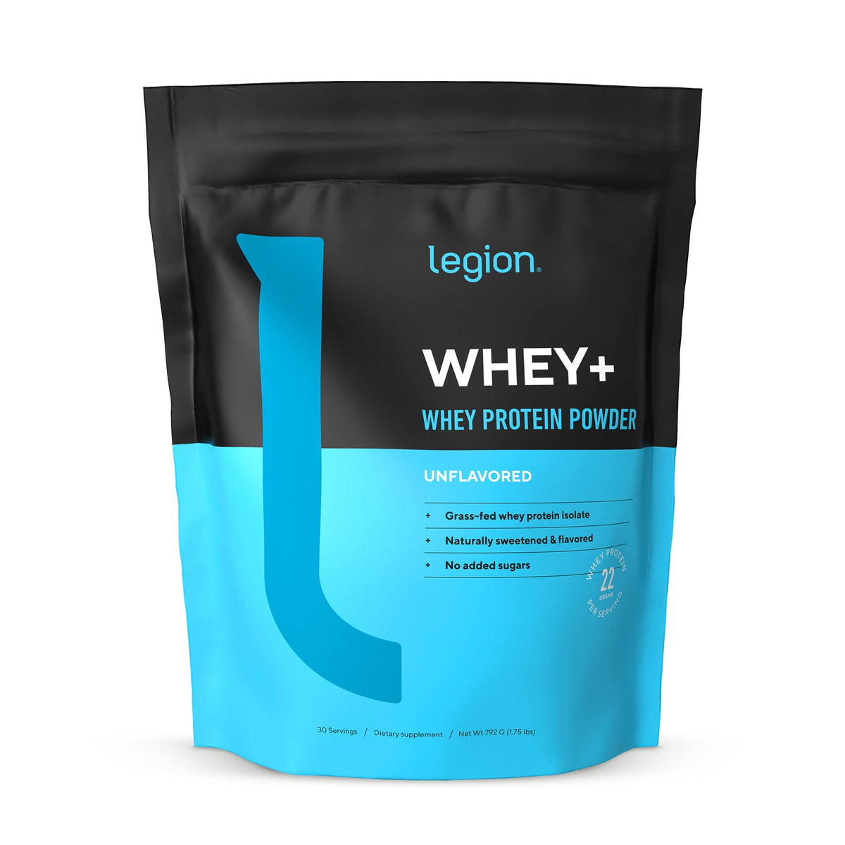 Legion Whey+ Protein Isolate Grass Fed, Chocolate, 30 Servings