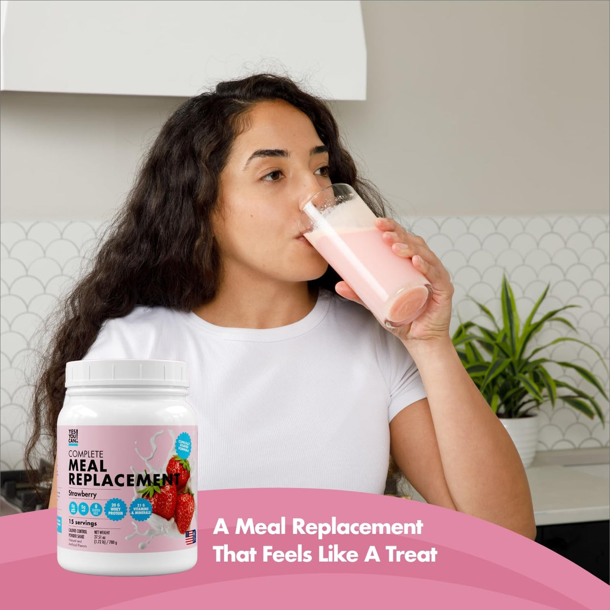 Yes You Can! Complete Meal Replacement, Strawberry, 20g Protein, 2 Pack