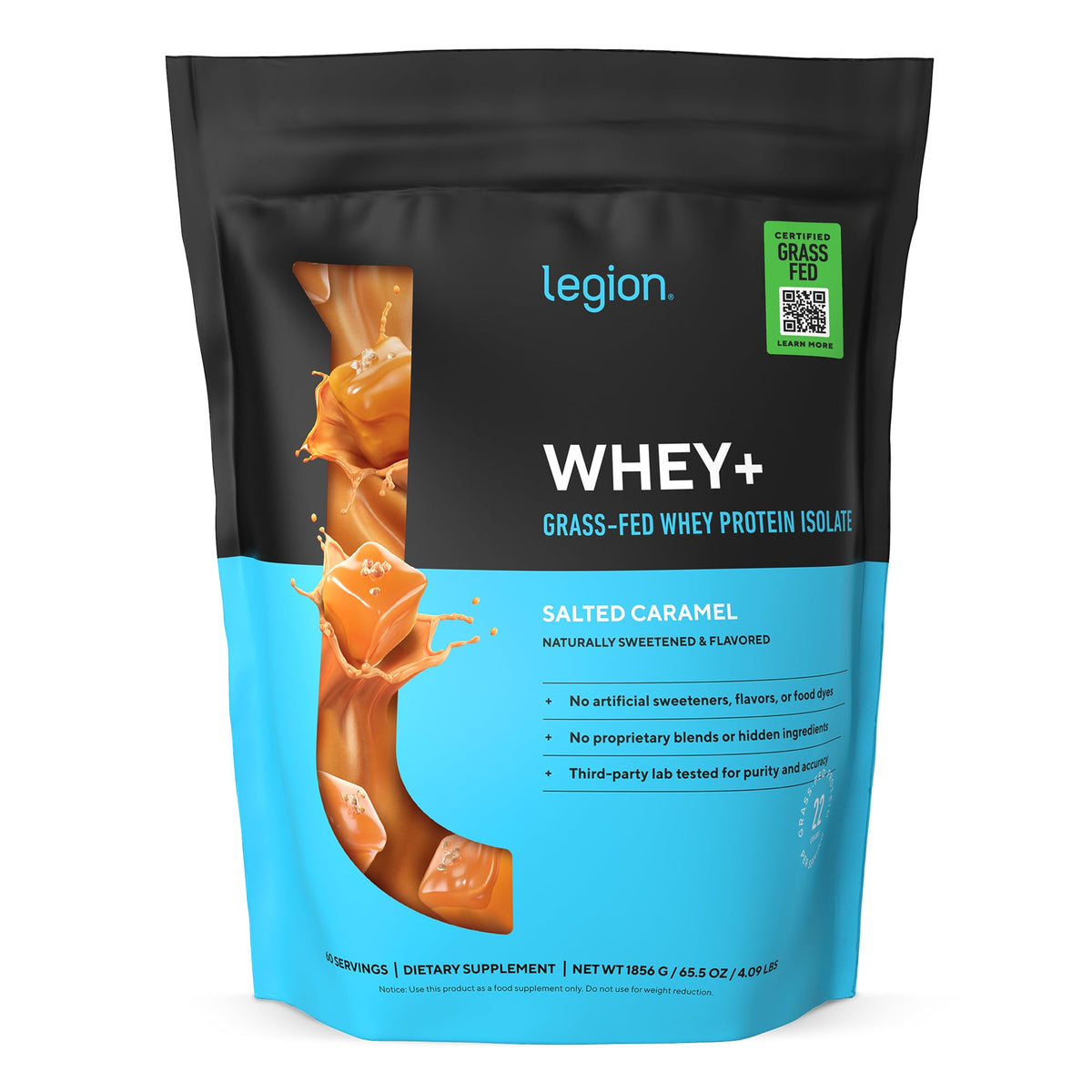 Legion Whey+ Protein Isolate Grass Fed, Chocolate, 30 Servings