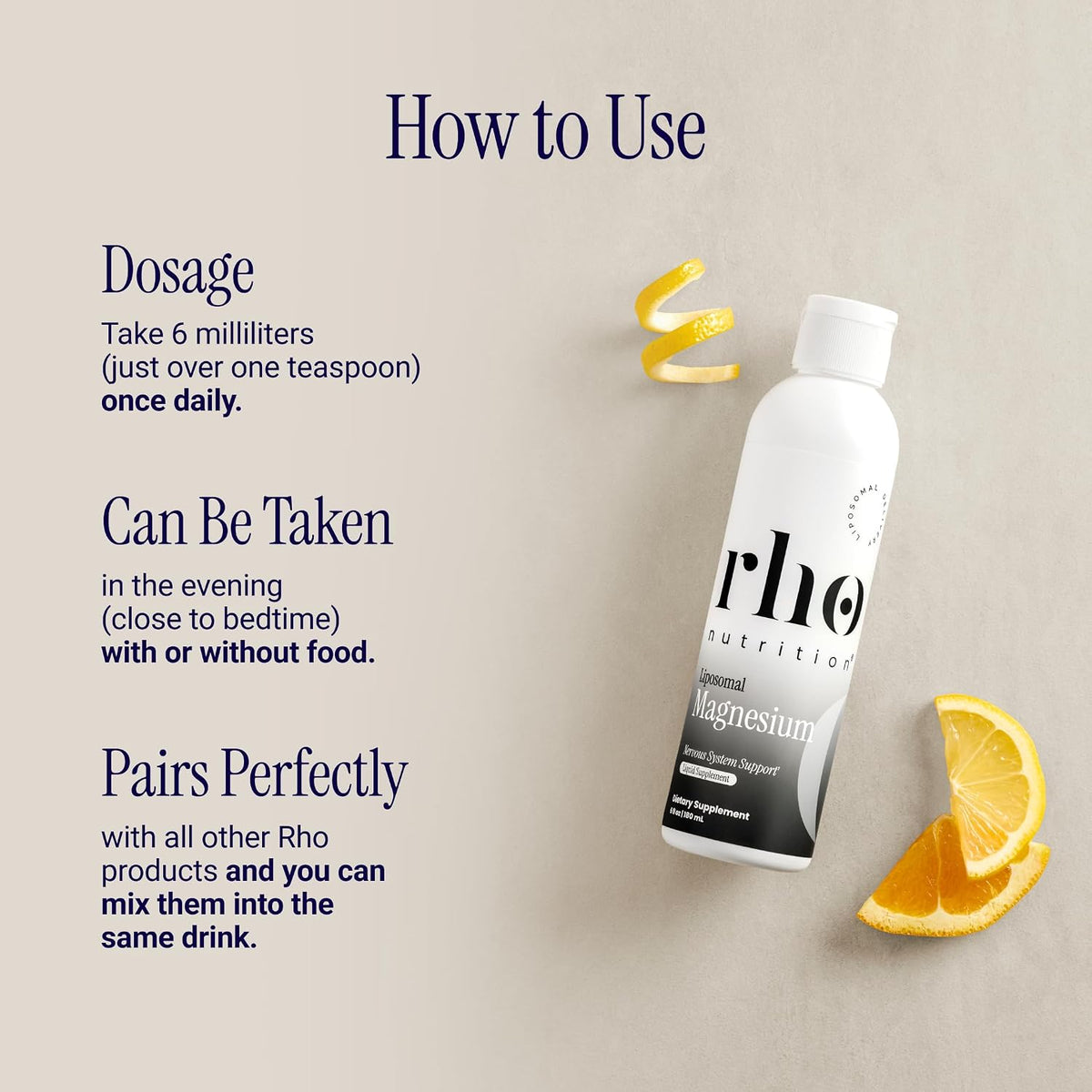 Rho Nutrition Liposomal Magnesium Liquid Supplement