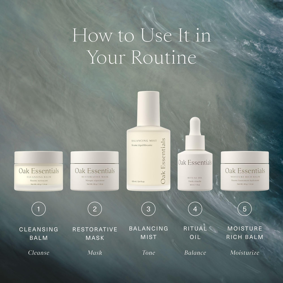 Oak Essentials Ritual Oil, Blue Tansy Hydrating Face Oil with Organic Jojoba Seed and Borage Seed Oils, Balances Sensitive-Feeling Skin, Silky Finish, 1 Fl Oz